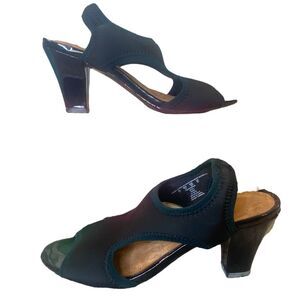 Airstep Kitten Heels Sling Back Black Cushioned Insole Women Size 7 Original Box